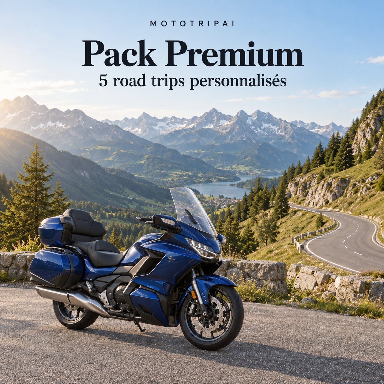 Mototripai pack premium routière bleu
